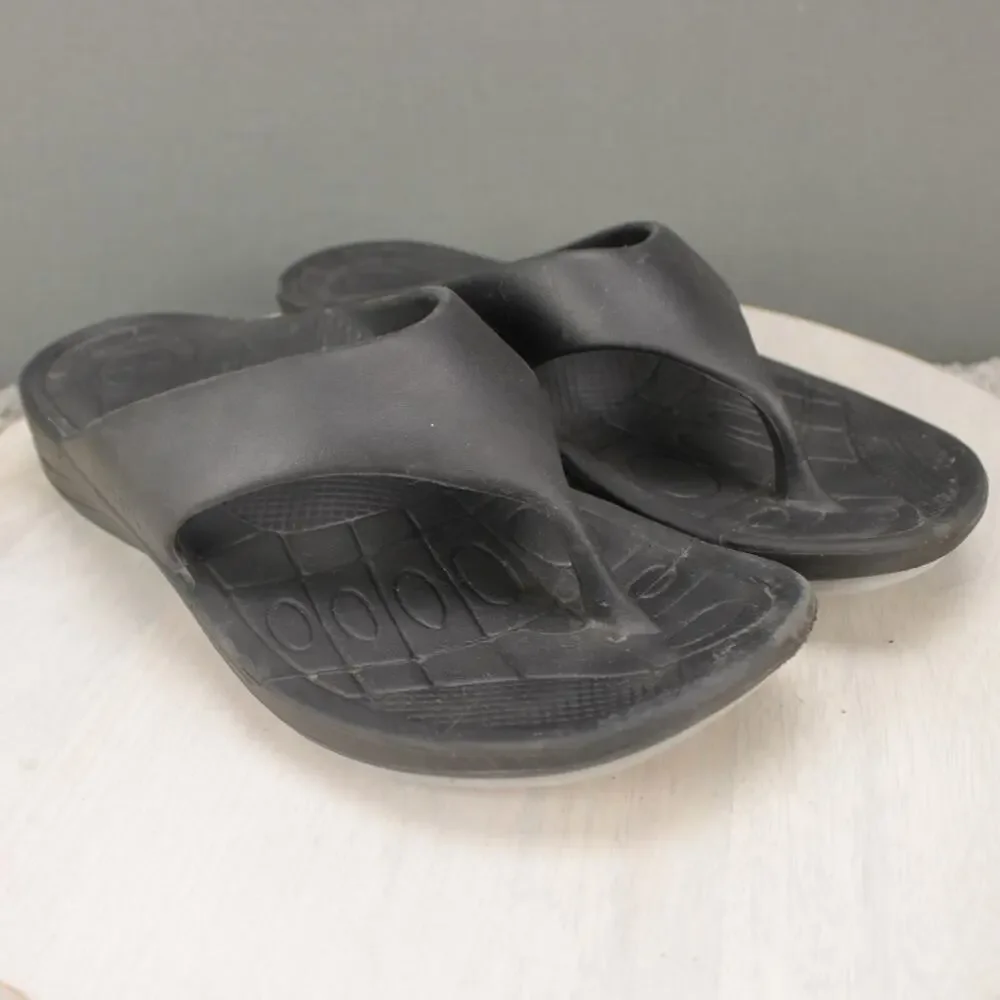 Aetrex Comfort Slide Sandals Mens 10 Black Synthetic Orthopedic